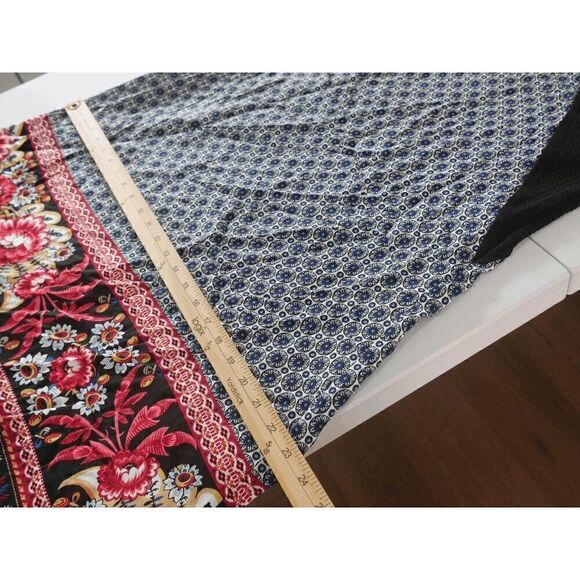 Suzanne Betro Women's Navy & Red Contrast-Hem Long-Sleeve Shift Dress L - Picture 8 of 10